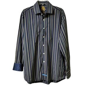 English Laundry Men's Striped Button Down Shirt Size 15.5 (2837)